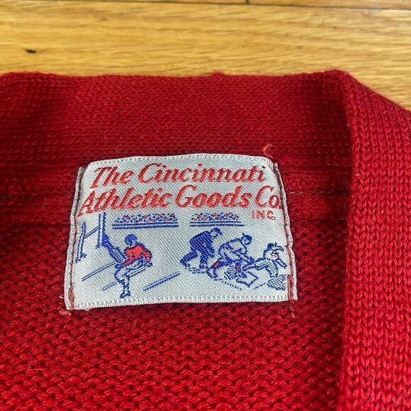 Vintage 60’s The Cincinnati Athletic Goods Co Letterman Sweater Knit Size M - Picture 7 of 11